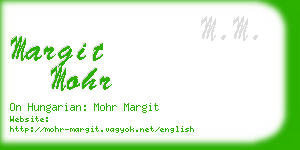 margit mohr business card